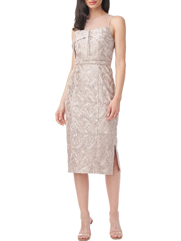 Womens Metallic Midi Cocktail and Party Dress Tunics Sale discount