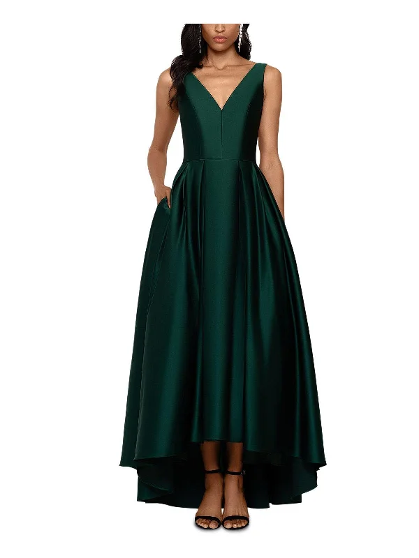 Womens Satin Maxi Evening Dress Tunics Ceremony elegant