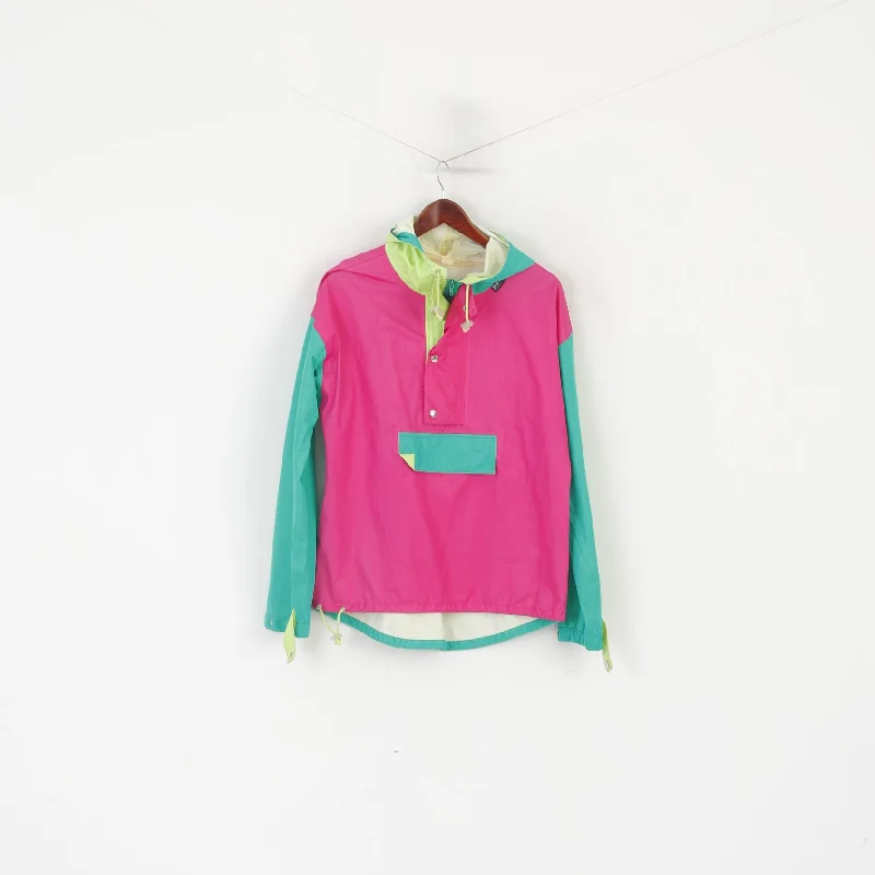 Vintage Women M Pullover Jacket Pink Gore-Tex Hooded Outdoor Retro Top Bomber Jacket Anorak Windbreaker Vintage Women M Pullover Jacket Pink Gore-Tex Hooded Outdoor Retro Top Bomber Jacket Anorak Windbreaker
