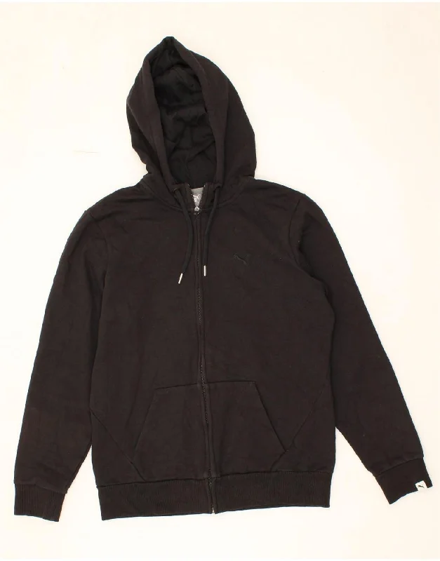 PUMA Womens Zip Hoodie Sweater UK 12 Medium Black